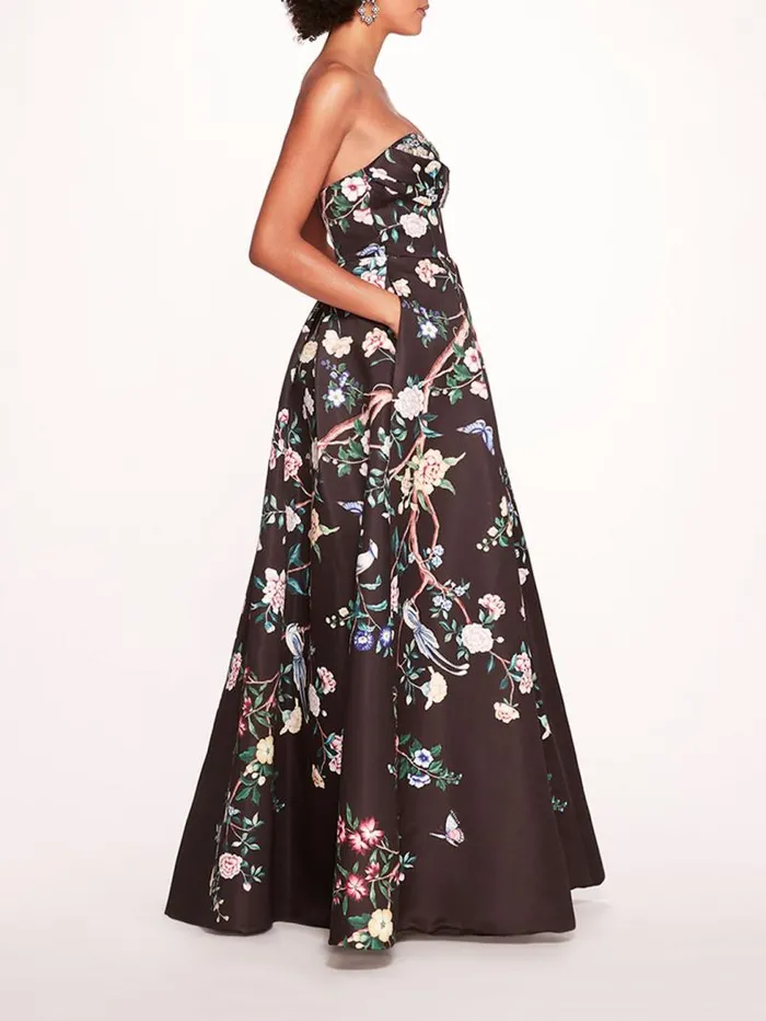 Women Marchesa Marchesa Notte Paradise Ball Gown Black Multi