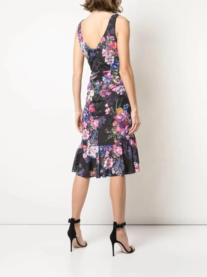 Women Marchesa Marchesa Notte Ruffle Cocktail Dress Black