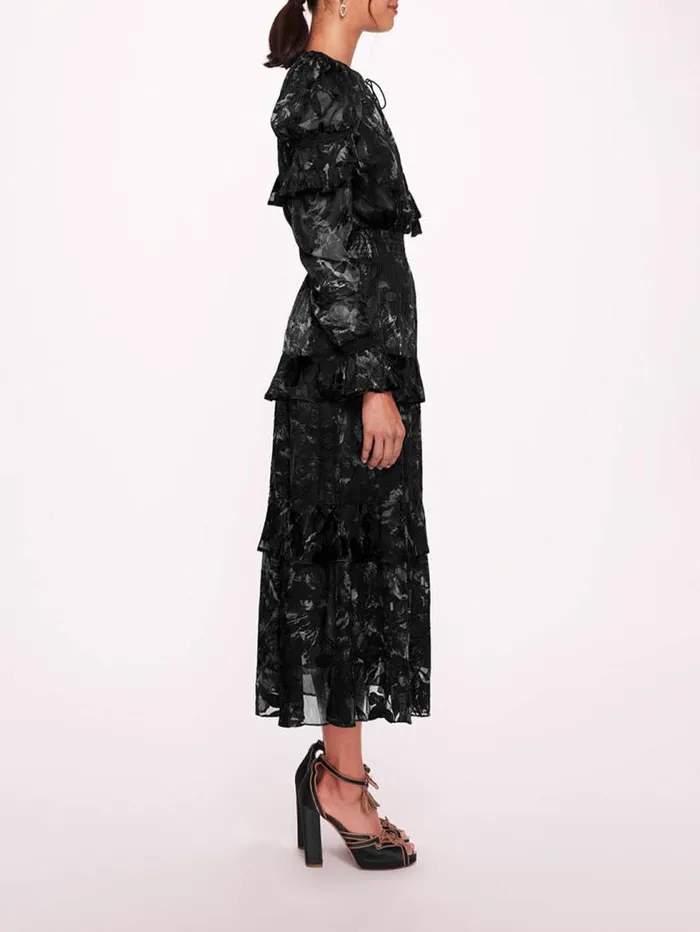 Women Marchesa Marchesa Rosa Diantha Dress Black