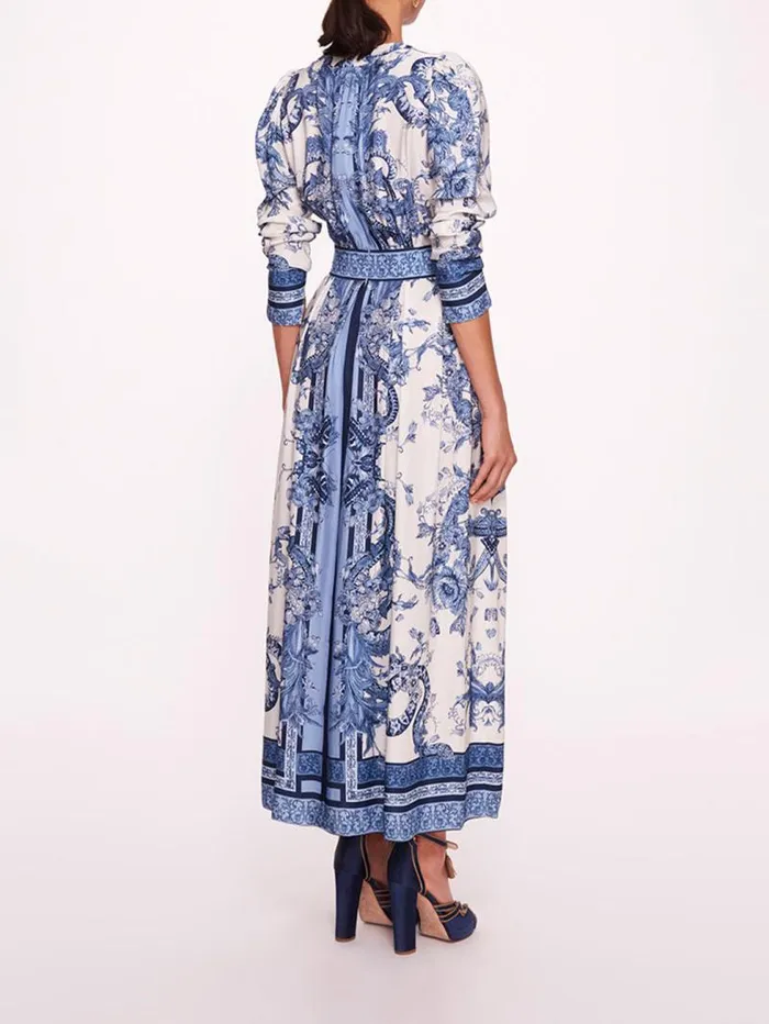 Women Marchesa Marchesa Rosa Ivy Maxi Dress Blue Multi