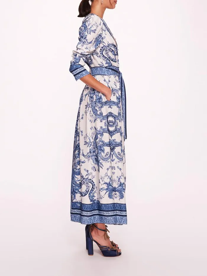 Women Marchesa Marchesa Rosa Ivy Maxi Dress Blue Multi