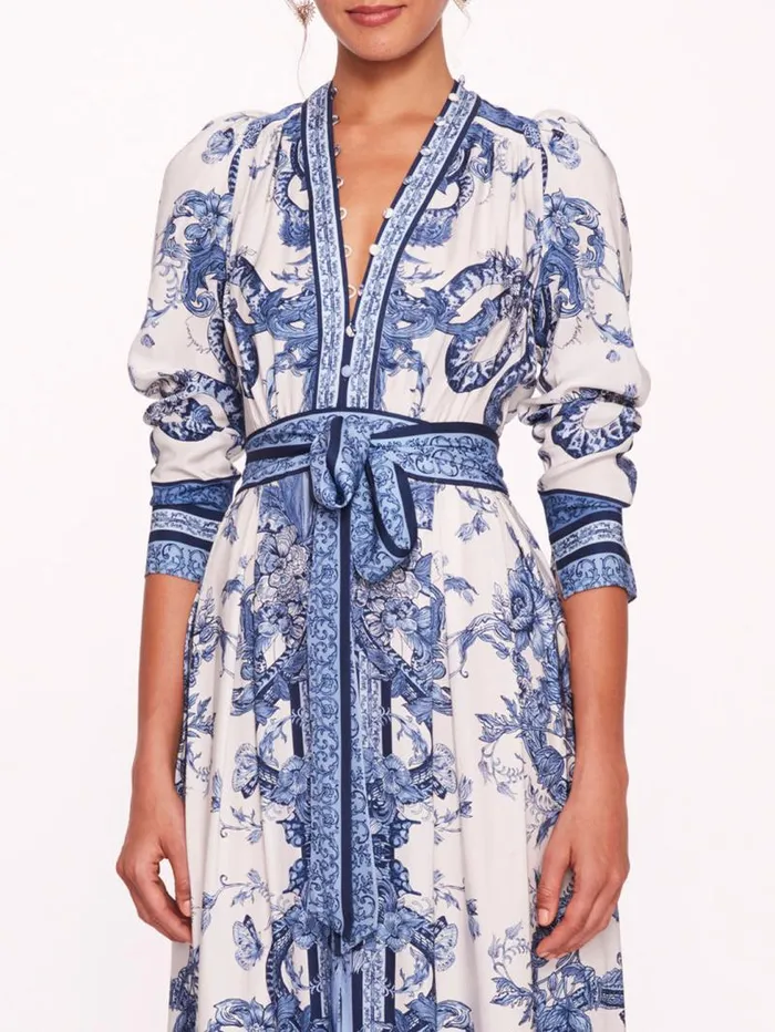 Women Marchesa Marchesa Rosa Ivy Maxi Dress Blue Multi