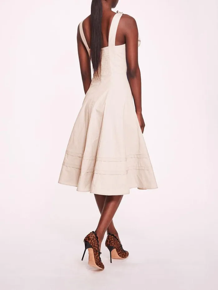 Women Marchesa Marchesa Rosa Rosette Ruffle Sundress Ivory