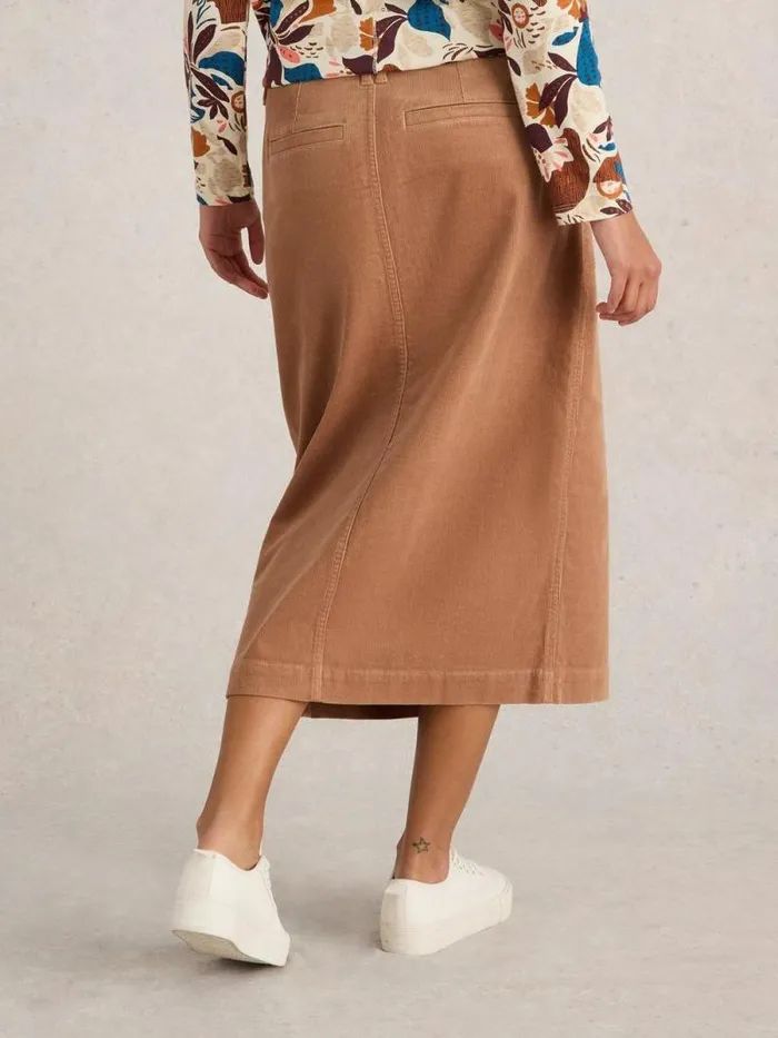 Women Maren Organic Cord Skirt Light Natural White Stuff Skirts