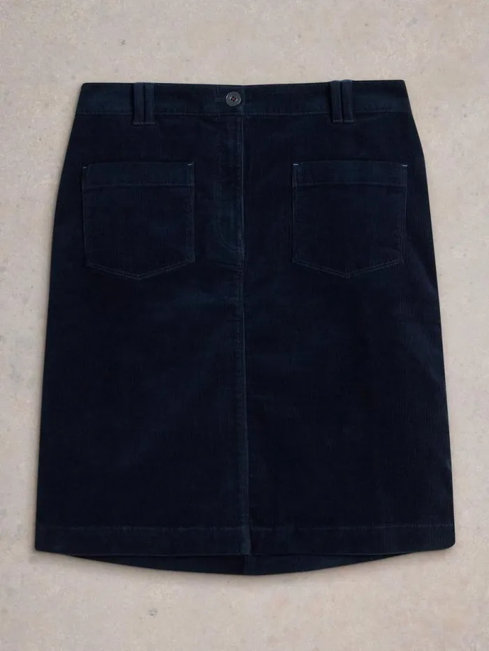 Women Melody Organic Cord Skirt Dark Navy White Stuff Skirts