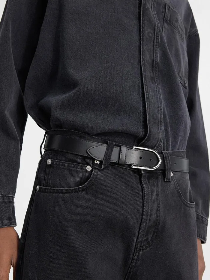 WomenMen Belts JACQUEMUS The Bambino Belt Blacksilver