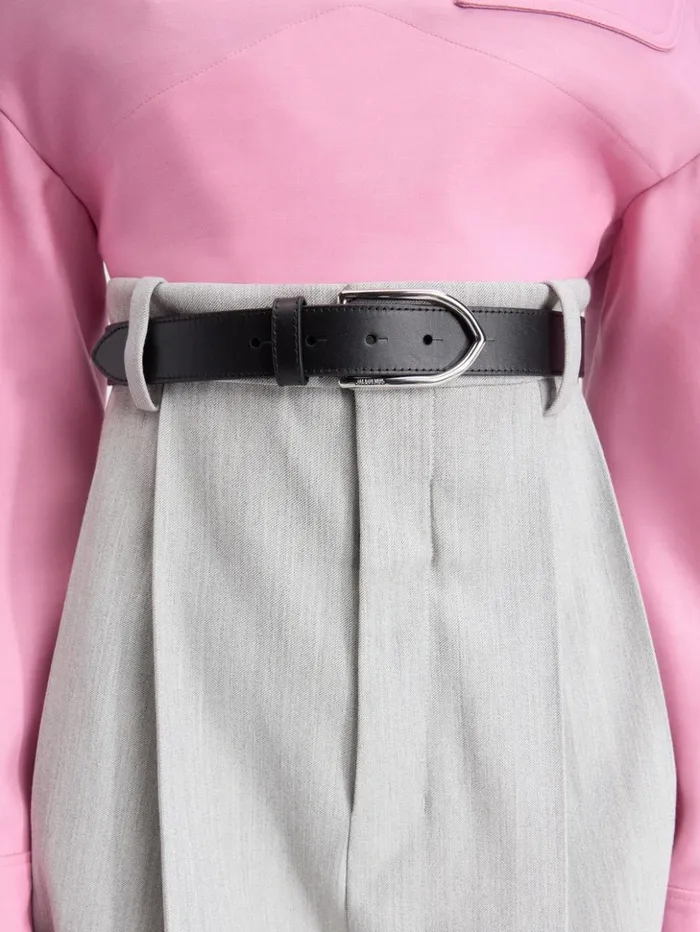 WomenMen Belts JACQUEMUS The Bambino Belt Blacksilver
