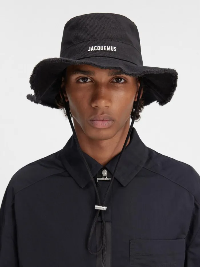 WomenMen Hats JACQUEMUS The Artichaut Bucket Hat Black WomenMen Hats JACQUEMUS The Artichaut Bucket Hat Black