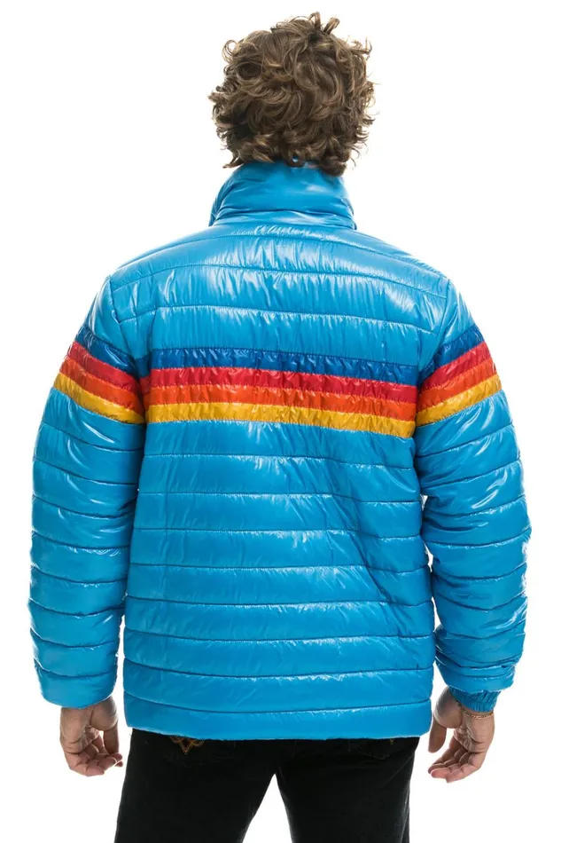WomenMen Outerwear Aviator Nation 4 STRIPE TRAVELER JACKET 8211 OCEAN GLOSSY