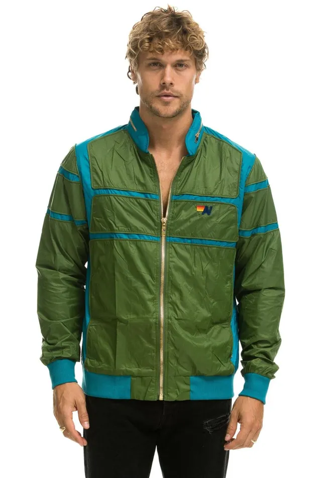 WomenMen Outerwear Aviator Nation RACER JACKET 8211 GARDEN GREEN