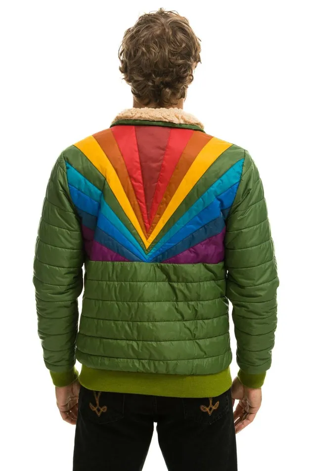 WomenMen Outerwear Aviator Nation SUNBURST JACKET 8211 GARDEN GREEN