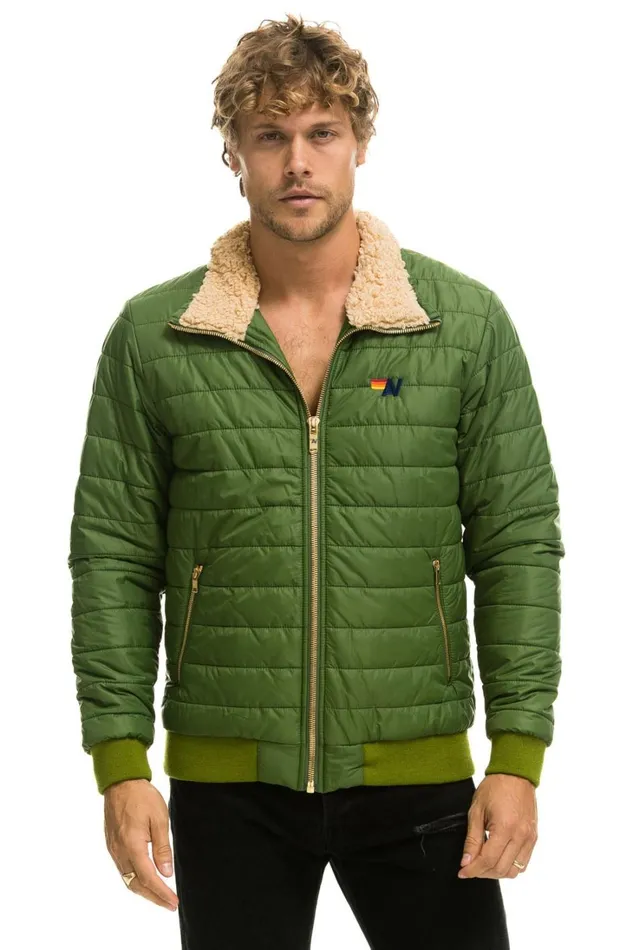 WomenMen Outerwear Aviator Nation SUNBURST JACKET 8211 GARDEN GREEN