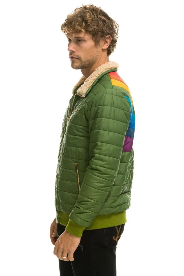 WomenMen Outerwear Aviator Nation SUNBURST JACKET 8211 GARDEN GREEN