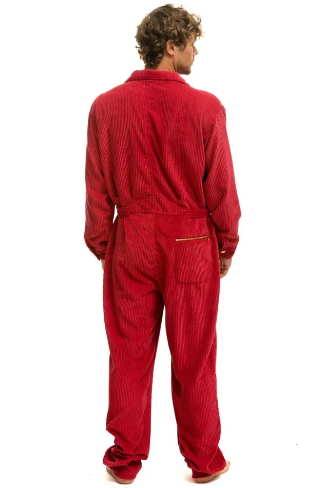 WomenMen Outerwear Aviator Nation UNISEX CORDUROY FLIGHT SUIT 8211 CHERRY