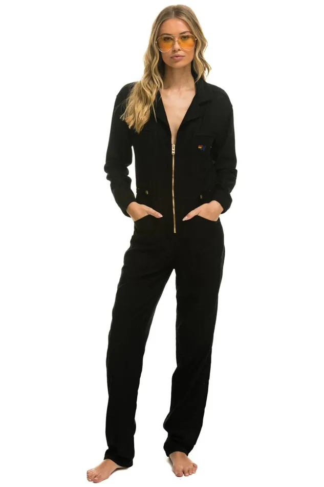 WomenMen Outerwear Aviator Nation UNISEX TWILL FLIGHT SUIT 8211 BLACK WomenMen Outerwear Aviator Nation UNISEX TWILL FLIGHT SUIT 8211 BLACK