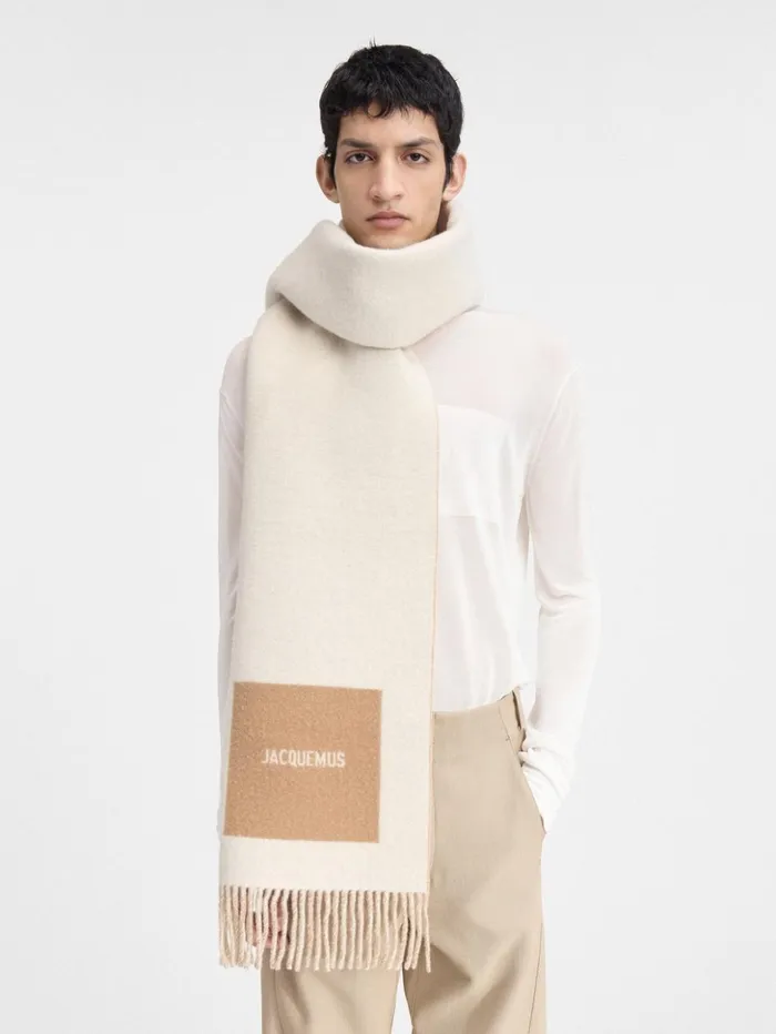 WomenMen Scarves Beanies and Gloves JACQUEMUS The Rond Carr Scarf Multibeige WomenMen Scarves Beanies and Gloves JACQUEMUS The Rond Carr Scarf Multibeige
