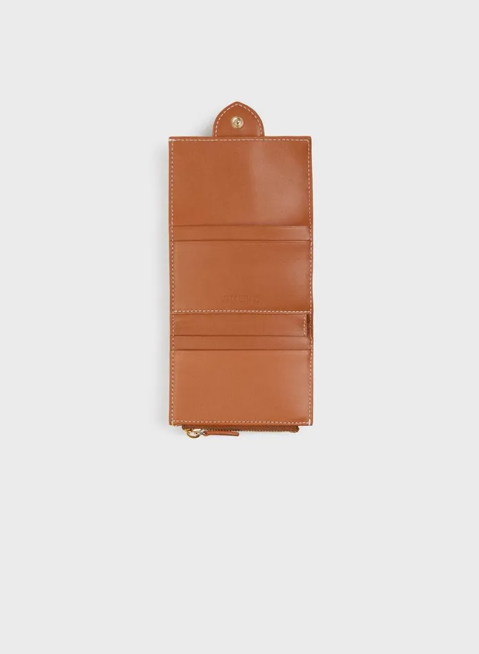 WomenMen Small Leather Goods JACQUEMUS The Bambino Wallet Light Brown