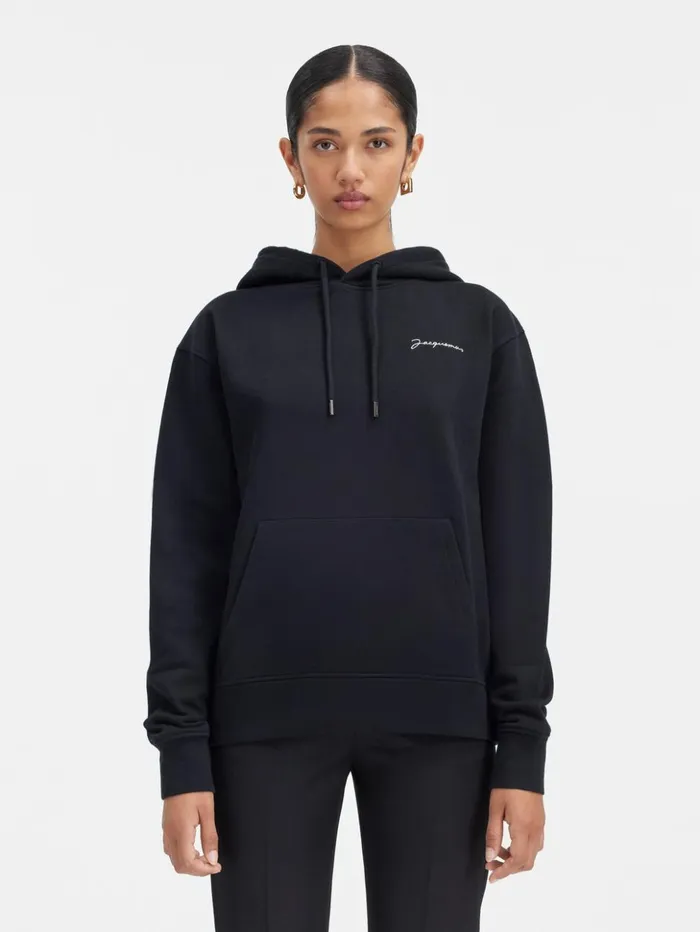 WomenMen Sweatshirts and Joggings JACQUEMUS The Embroidered Sweatshirt Black