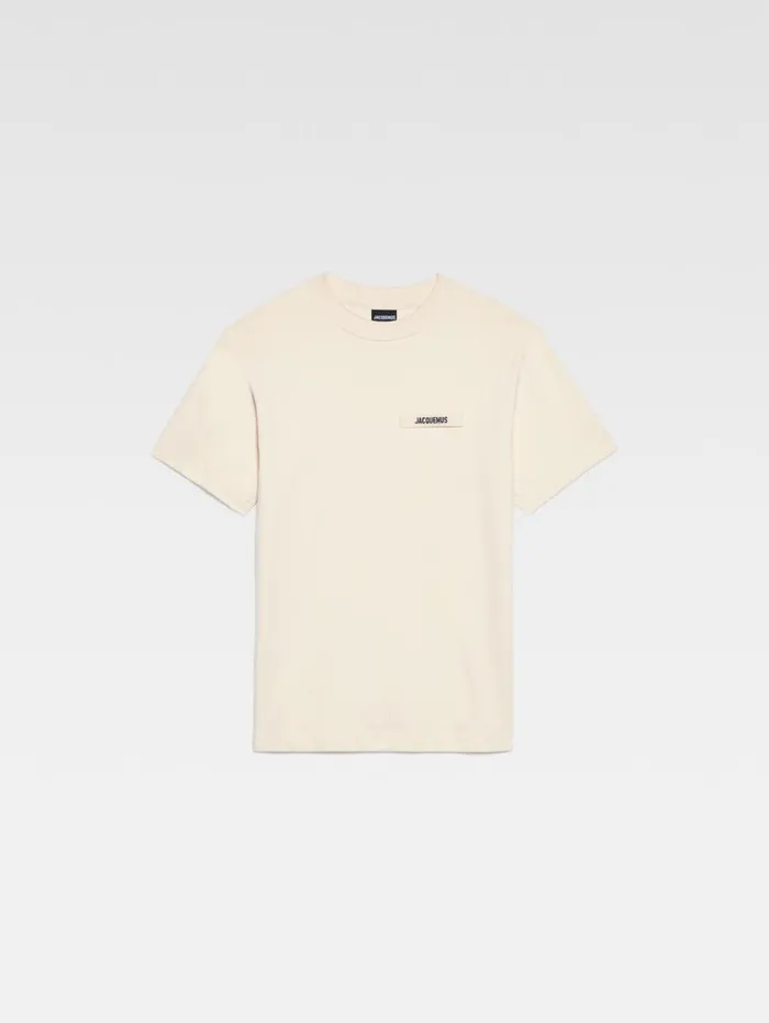 WomenMen Tshirts JACQUEMUS The Gros Grain Tshirt Beige