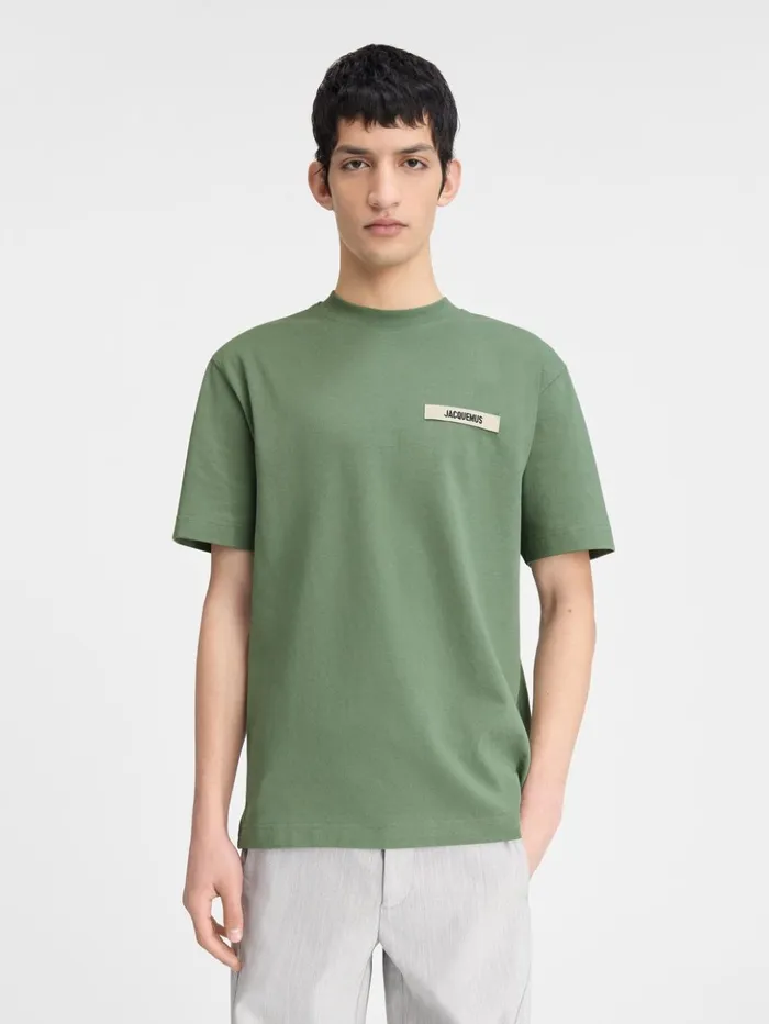 WomenMen Tshirts JACQUEMUS The Gros Grain Tshirt Light Green