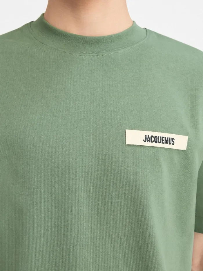 WomenMen Tshirts JACQUEMUS The Gros Grain Tshirt Light Green WomenMen Tshirts JACQUEMUS The Gros Grain Tshirt Light Green