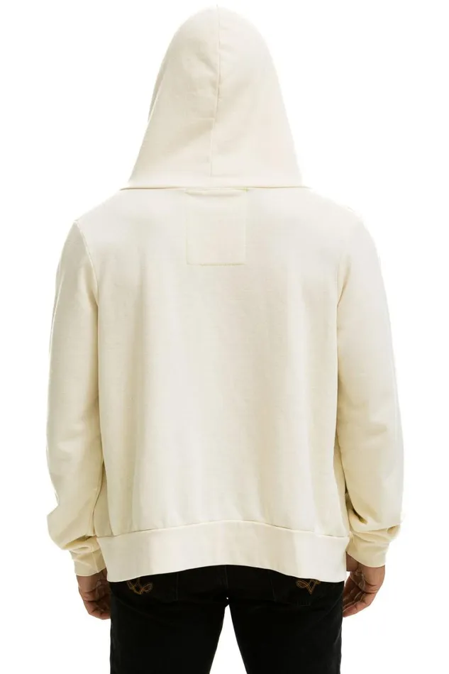 WomenMen Tops Aviator Nation 5 STRIPE HOODIE 8211 VINTAGE WHITE GREY