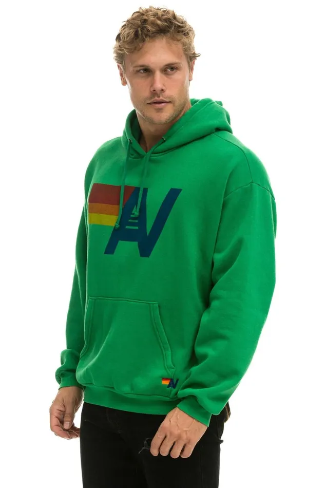 WomenMen Tops Aviator Nation LOGO PULLOVER RELAXED HOODIE 8211 KELLY GREEN WomenMen Tops Aviator Nation LOGO PULLOVER RELAXED HOODIE 8211 KELLY GREEN