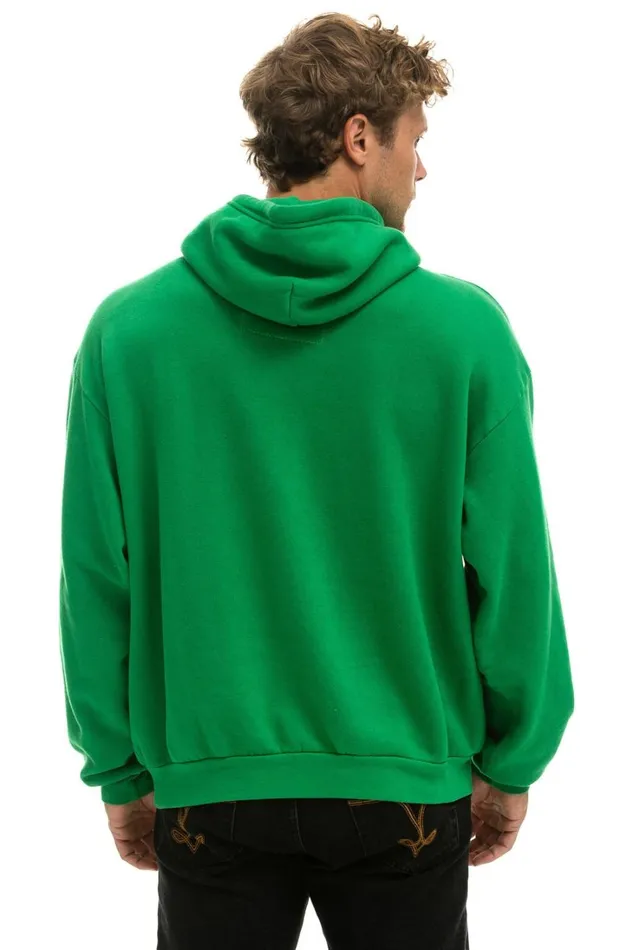 WomenMen Tops Aviator Nation LOGO PULLOVER RELAXED HOODIE 8211 KELLY GREEN WomenMen Tops Aviator Nation LOGO PULLOVER RELAXED HOODIE 8211 KELLY GREEN