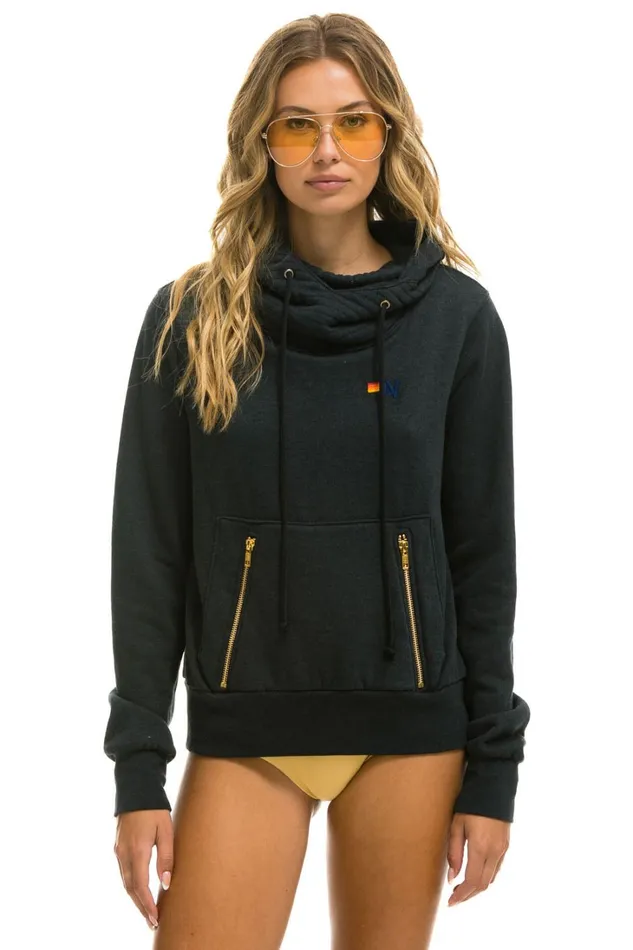 WomenMen Tops Aviator Nation NINJA PULLOVER HOODIE 8211 CHARCOAL WomenMen Tops Aviator Nation NINJA PULLOVER HOODIE 8211 CHARCOAL