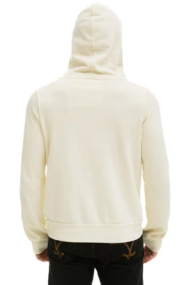 WomenMen Tops Aviator Nation NINJA PULLOVER HOODIE 8211 VINTAGE WHITE