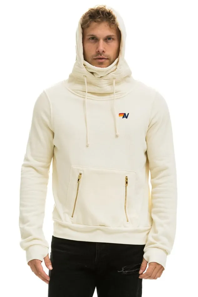 WomenMen Tops Aviator Nation NINJA PULLOVER HOODIE 8211 VINTAGE WHITE