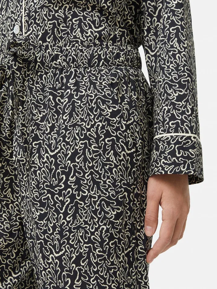 Women Mini Hydra Coral Pyjama Black Jigsaw Pyjamas and Loungewear