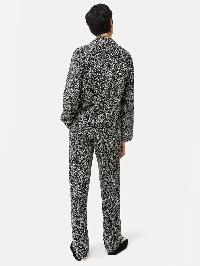 Women Mini Hydra Coral Pyjama Black Jigsaw Pyjamas and Loungewear