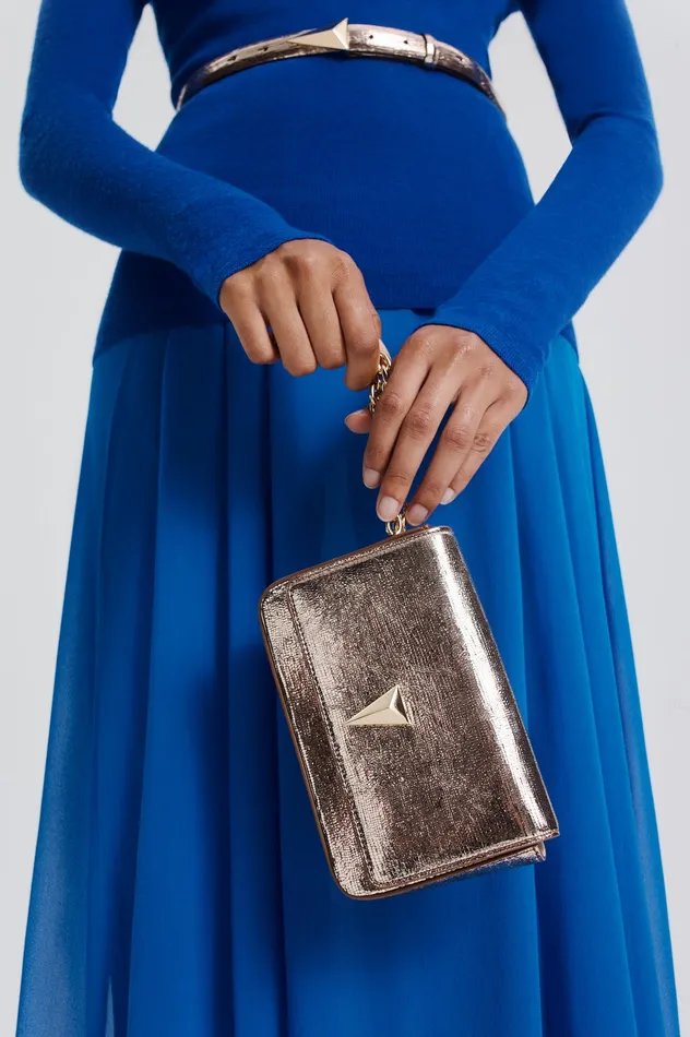 Women MINI METALLIC SLIM BAG GOLD Bags Scanlan Theodore