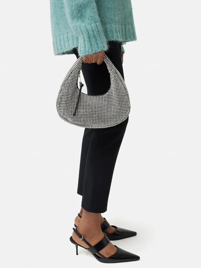 Women Mini Tay Crystal Bag Silver Jigsaw Bags