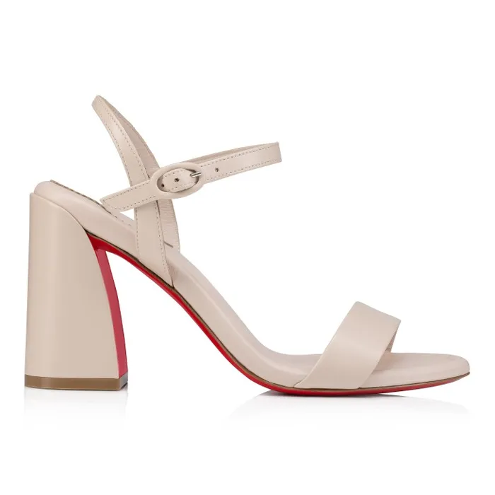 Women Miss Jane Sandal 85 Mm Sandals 8211 Nappa Leather 8211 Leche Christian Louboutin Sandals and Slides