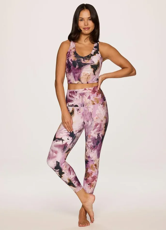 Women Misty Marble Super Soft Bra Tank Multi RBX Active Sports Bras