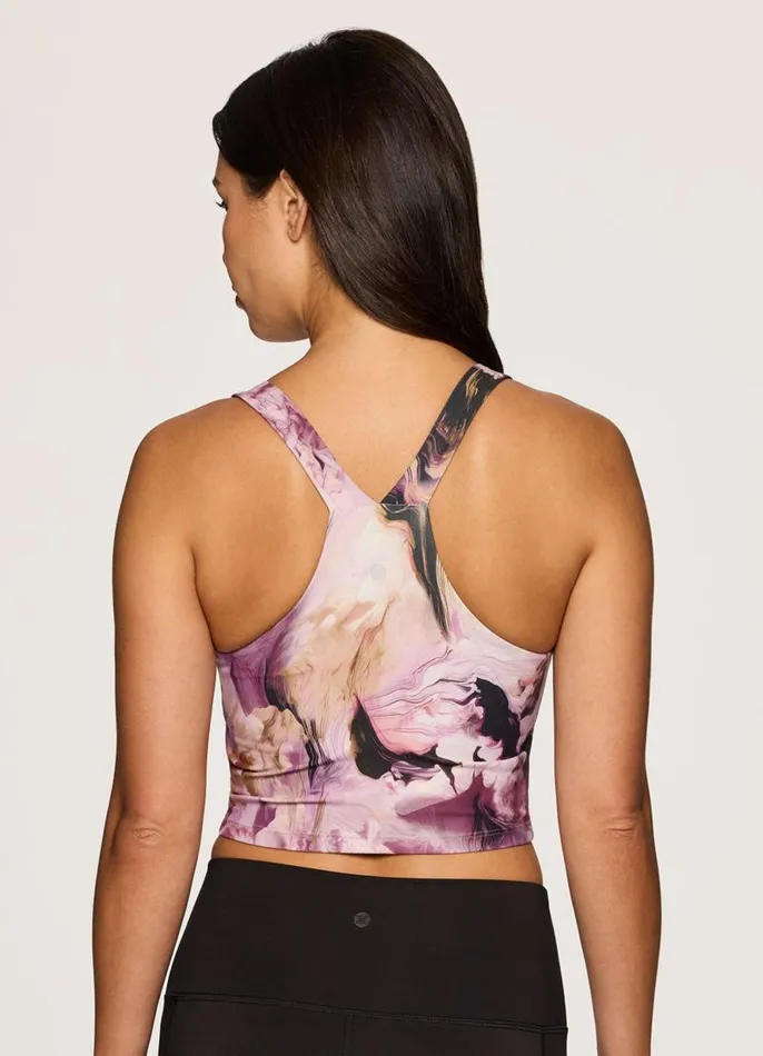 Women Misty Marble Super Soft Bra Tank Multi RBX Active Sports Bras