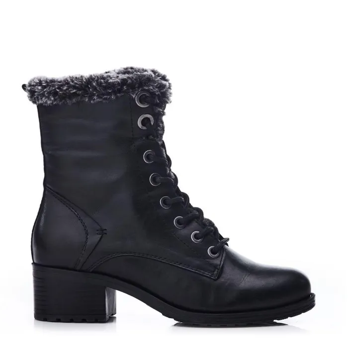 Women Moda In Pelle Black Boots Alpinne Black Leather