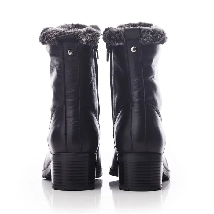 Women Moda In Pelle Black Boots Alpinne Black Leather