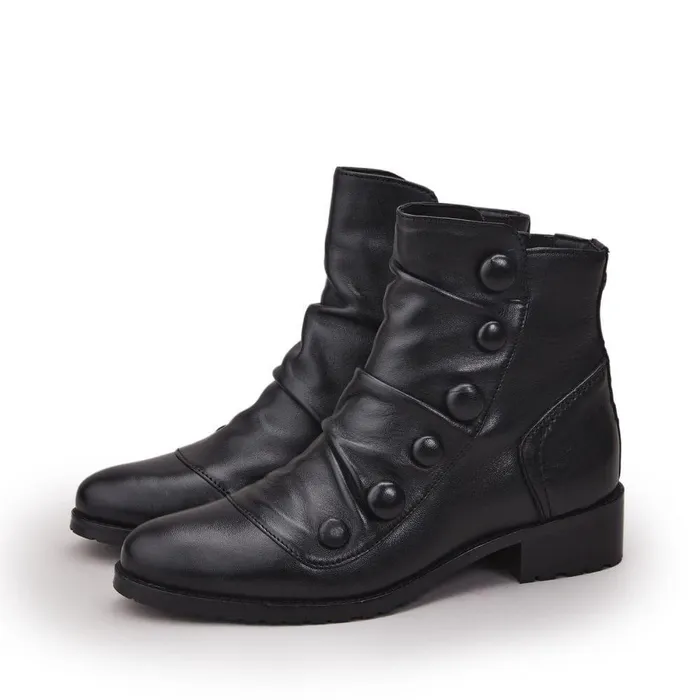Women Moda In Pelle Black Boots Bronwen Black Leather