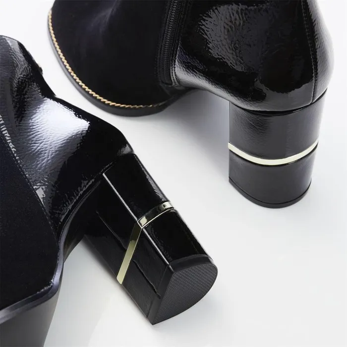 Women Moda In Pelle Black Boots Mirren Black Protauras