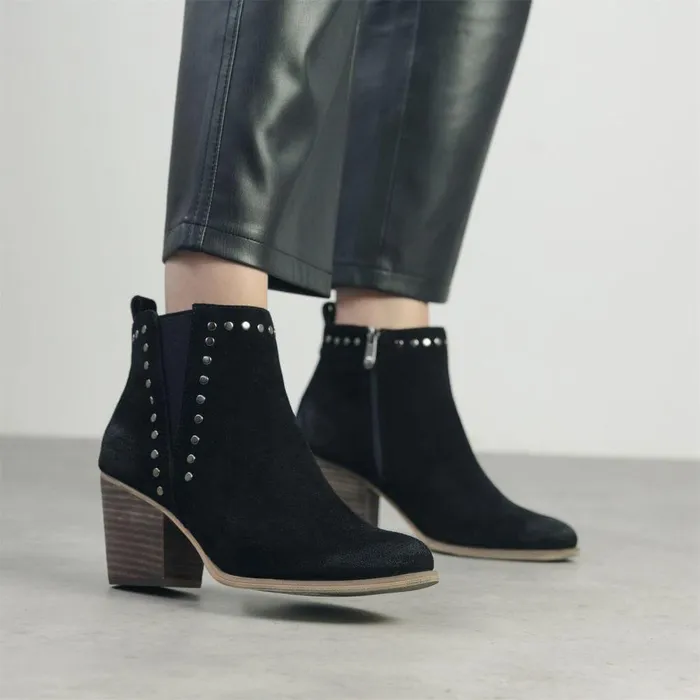 Women Moda In Pelle Black Boots Ohad Black Suede