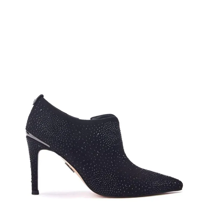 Women Moda In Pelle Black Boots Quene Black Alcantara