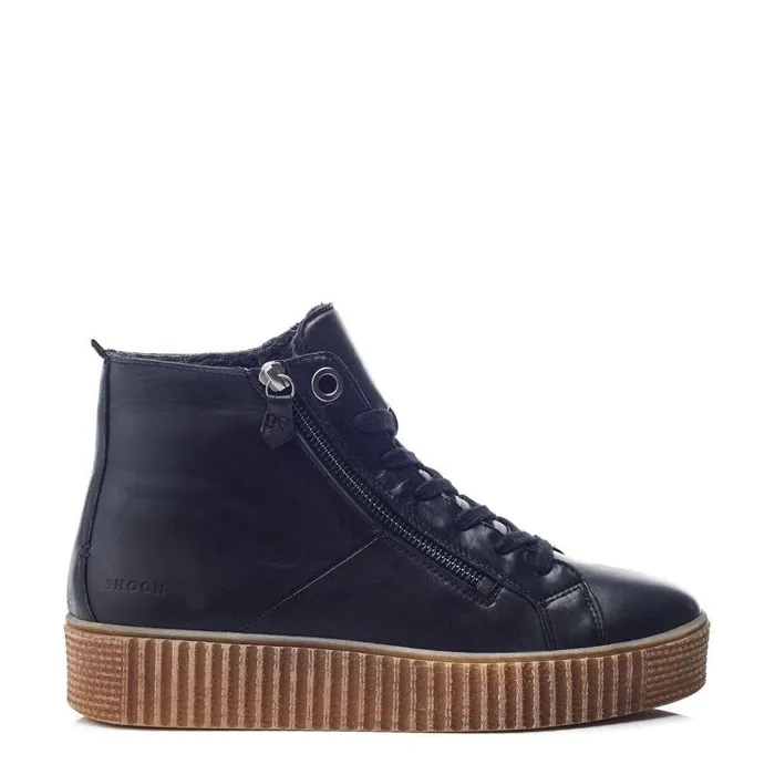 Women Moda In Pelle Black Boots Shoon Sh Oldfield Black Leather
