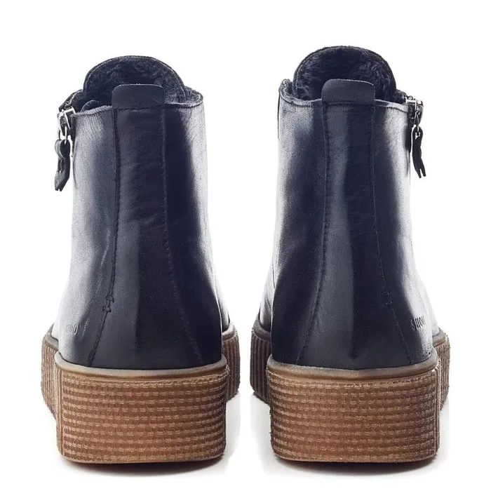 Women Moda In Pelle Black Boots Shoon Sh Oldfield Black Leather