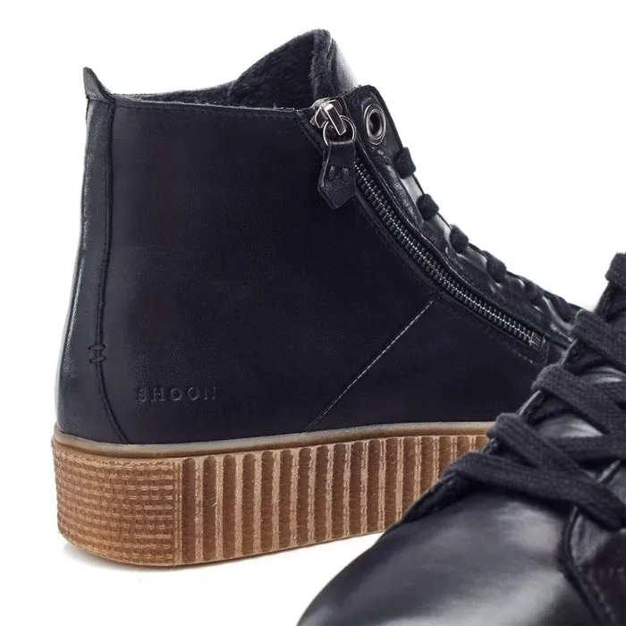 Women Moda In Pelle Black Boots Shoon Sh Oldfield Black Leather