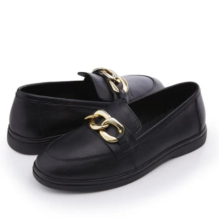 Women Moda In Pelle Brogues And Loafers Bsoleful BCassi Black Leather