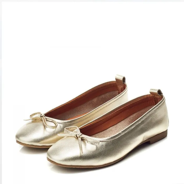 Women Moda In Pelle Casual Shoes Bsoleful BButterfly Gold Leather