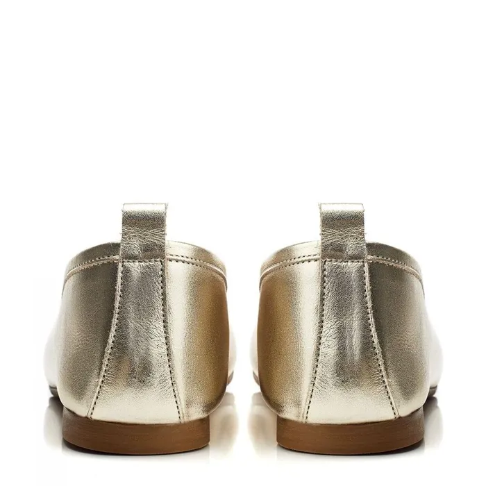 Women Moda In Pelle Casual Shoes Bsoleful BButterfly Gold Leather